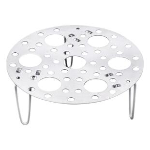 加厚不锈钢蒸架家用多功能蒸格食品级专用圆形可折叠高脚厨房蒸盘