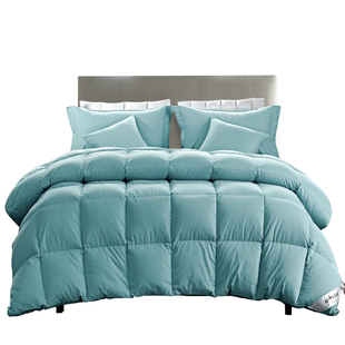 仙娥羽绒被95白鹅绒被子冬被保暖加厚春秋被芯纯棉双人100支全棉