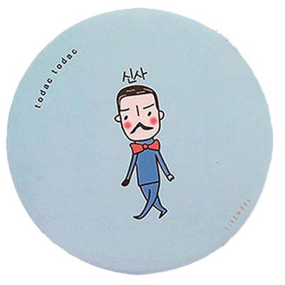 携带ins风小圆形男士手持化妆镜