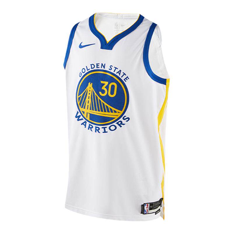 NBA官方NIKE耐克勇士库里AU球员版球衣速干训练运动球衣投篮服男