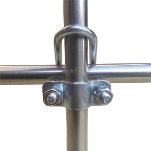 方管固定十字卡扣双u型十字管卡扣连接件固定器交叉养殖大棚管卡