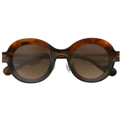 法国CarolineAbram复古圆框墨镜