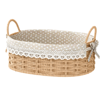 手工编织棉纤维收纳筐