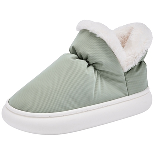 热风软底毛毛鞋女款2025年冬季新款休闲家居拖鞋加绒保暖室内女鞋