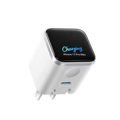 【iPhone17首选】Anker安克45W安心充Smart屏显氮化镓充电器适用苹果17ProMax充电头typec快充16插头15手机14