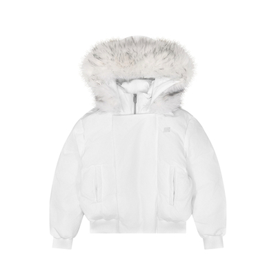 FDR官方店 斜门襟可拆卸毛领短款羽绒服女款冬季派克服内胆厚外套