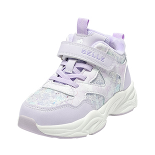 花影丨百丽童鞋女童加绒运动鞋冬季新款儿童休闲鞋保暖棉鞋中大童