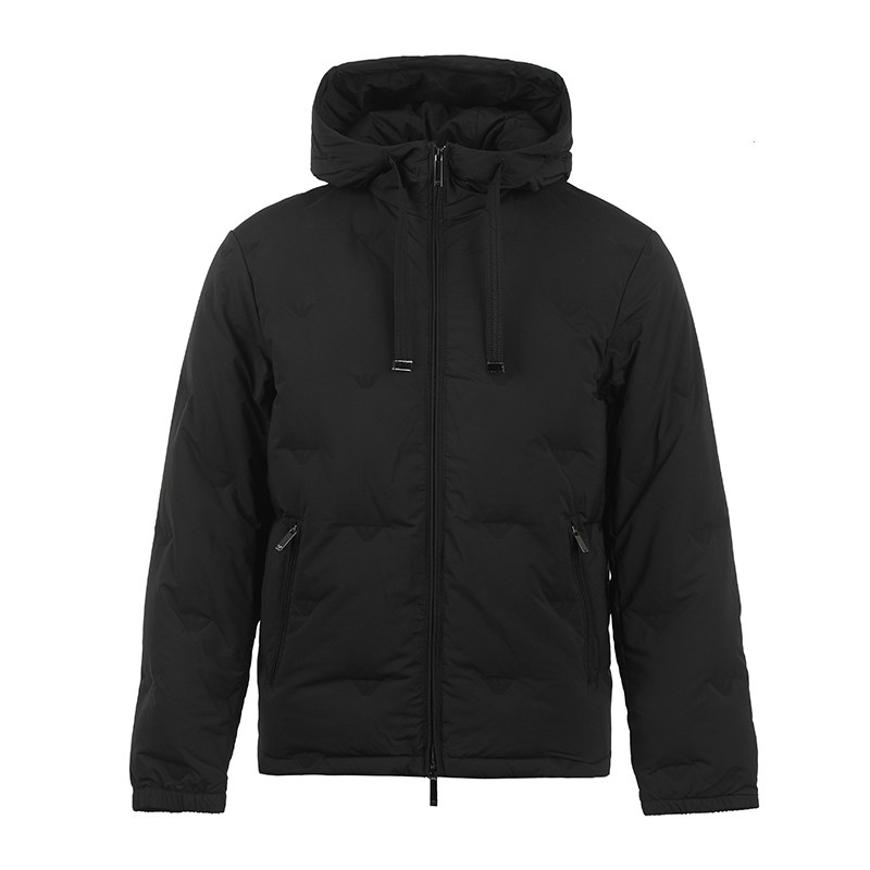【自营】EMPORIO ARMANI/阿玛尼26FW纯色宽松男士连帽羽绒服外套