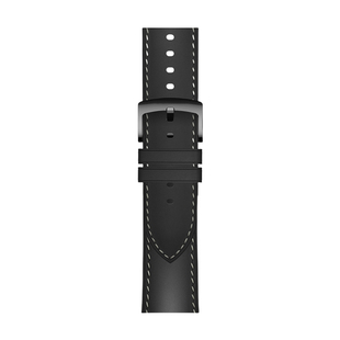 适用华为watch buds表带gt4系列原装同款gt6真皮曜石黑色智能gt5pro男款非原厂配件通用watch4/3腕带46mm22mm