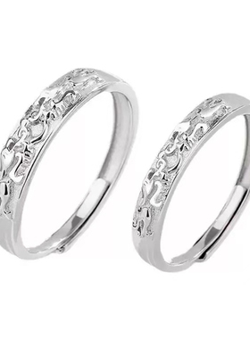 貔貅情侣一对戒指环男女款