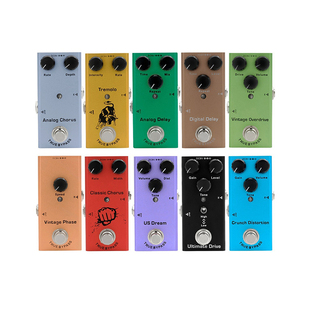 电吉他效果器单块十种效果迷你便携效果器踏板失真过载入门初学