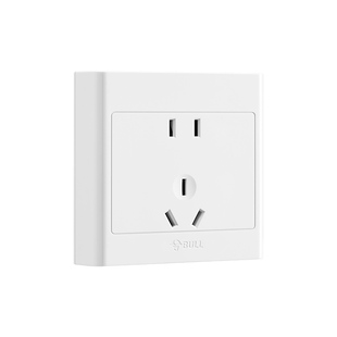 公牛明装插座超薄面板五孔家用16a空调15孔插座单控双控开关按钮