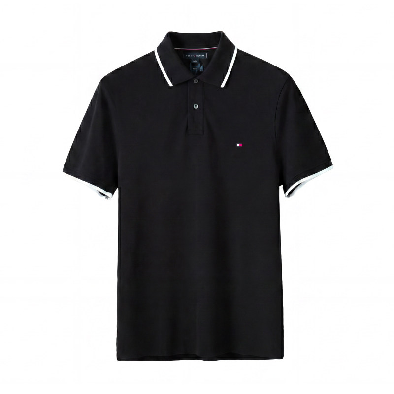 【自营】TOMMY HILFIGER汤米男士商务短袖POLO衫合身版型T恤上衣