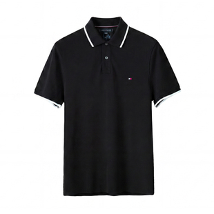 【自营】TOMMY HILFIGER汤米男士商务短袖POLO衫合身版型T恤上衣
