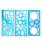 尺子小学生多功能万花尺手抄报模板专用百变学习套装一年级二几何数学绘画直尺软画图绘图能镂空工具神器文具