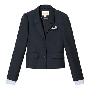 PSALTER诗篇学院通勤外套立体挺括收腰短款西装2025秋款