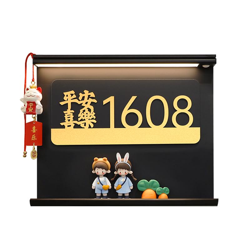 新款创意可爱玩偶门牌定制