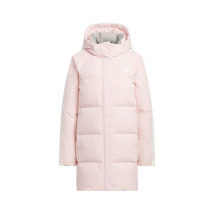 adidas阿迪达斯冬季女子中长款连帽保暖外套运动休闲羽绒服KC2484