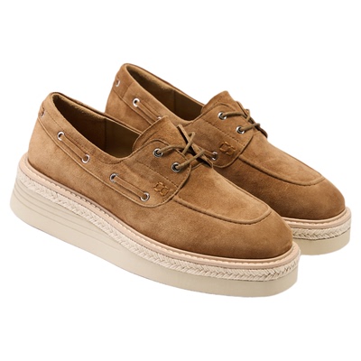 fed系带乐福鞋春季新款女鞋复古单鞋厚底增高渔夫鞋女S1226-YA006