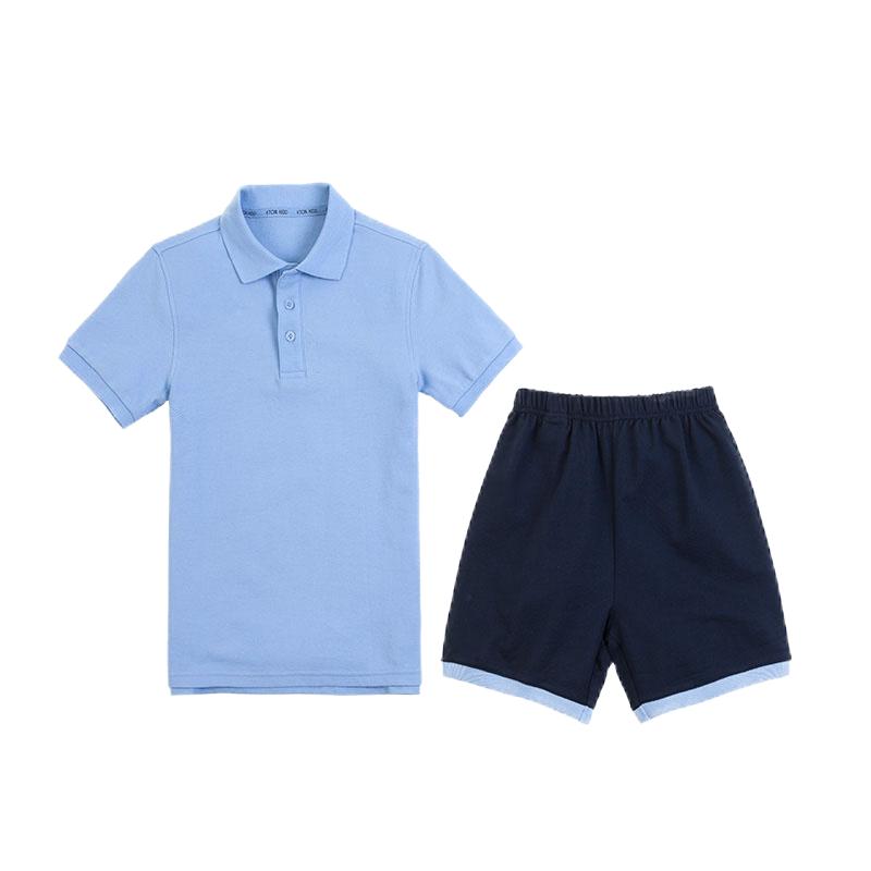 伊顿纪德校服夏季短袖套装学院风班服幼园服小学生校服夏装10t047