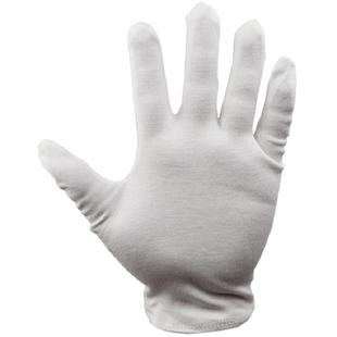 白手套纯棉作业盘珠礼仪文玩汗布劳保夏季薄款纱线耐磨防护手套