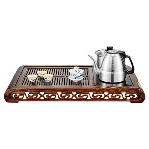 金灶鸡翅木实木茶盘全自动茶具