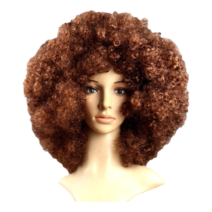 爆炸头假发大号头套圆卷发派对表演道具搞笑年会小丑假发炫彩