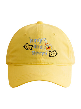 可爱小猫刺绣棒球帽宽帽檐