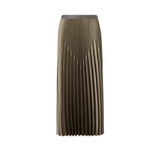 【王霏霏同款】VVNK JANE PLUS秋新款宽松缎面百褶半身长裙女