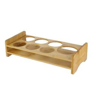 白酒酒具竹木收纳木架分酒器收纳架白酒杯分酒器架子托盘收纳架