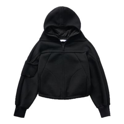 UPON PRO 轻运动系列 新品一体式帽领黑云极雾宽松廓形卫衣