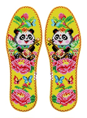 快乐国宝鸿运玫瑰七层棉布带花边