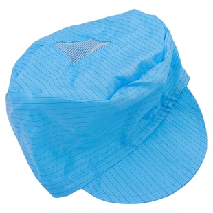 防静电帽无尘帽鸭舌帽防尘帽无尘车间工帽蓝白粉黄色均码帽子
