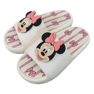 细细条 正版蝴蝶结米妮拖鞋男女海边度假防滑情侣防臭米奇凉拖夏