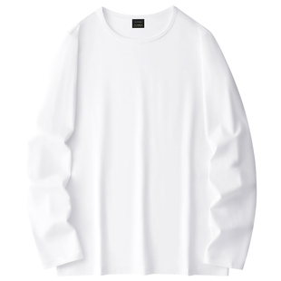 莫代尔男士修身打底衫2025春秋新款高端长袖t恤纯色内搭休闲上衣