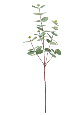 北欧仿真尤加利金钱叶绿植摆件