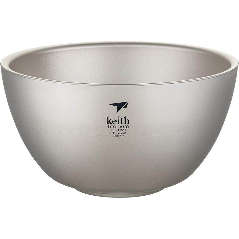 keith铠斯纯钛饭碗防烫碗筷汤碗