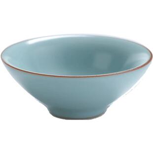 寻汝汝窑斗笠杯主人杯茶具高档单杯功夫茶杯天青色开片陶瓷品茗杯