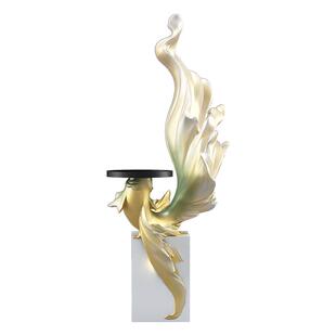 客厅大型锦鲤落地摆件轻奢高级感装饰品电视柜沙发旁托盘乔迁礼品