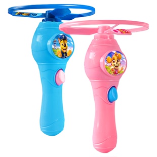 汪汪队儿童竹蜻蜓手持飞碟弹射旋转飞行器宝宝飞盘男女孩户外玩具