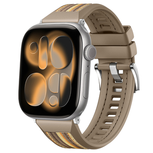 适用苹果手表表带复合编织s11运动applewatch表带se新款iwatch表带ultra3男士series10硅胶s9代8/7/6智能46mm
