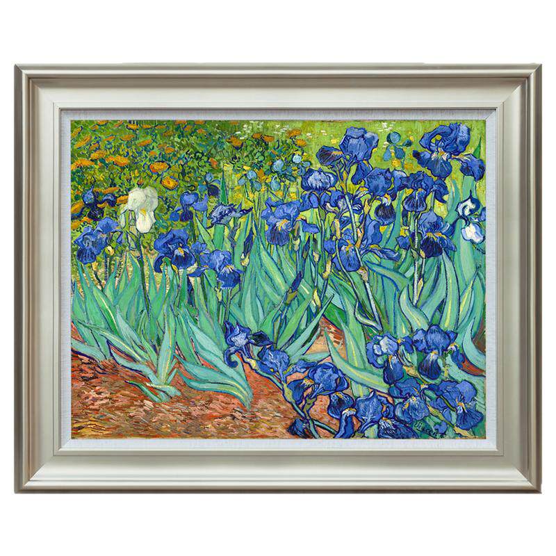 风色梵高鸢尾花客厅装饰画油画