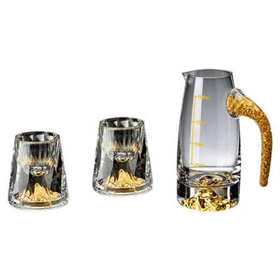 轻奢高档金箔白酒杯套装家用