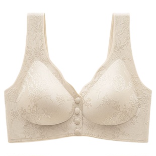 古今女士内衣前扣聚拢文胸无痕防下垂收副乳无钢圈新中式背心胸罩