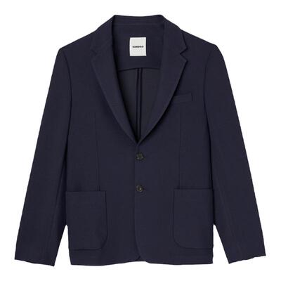 男装sandro质感单排扣精剪外套