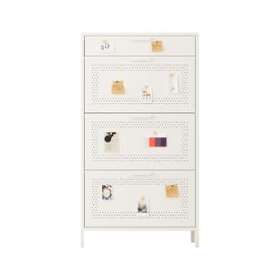 超薄钢制翻斗鞋柜家用门口玄关入户门后鞋柜薄款极窄走廊鞋架子