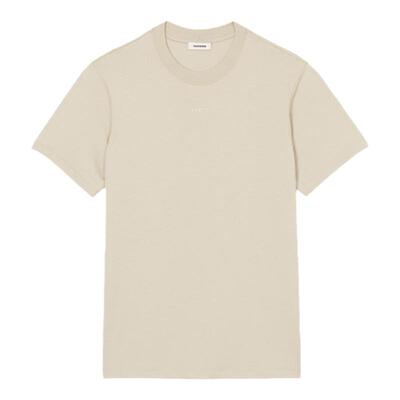 SANDRO男装简约灰绿色针织T恤