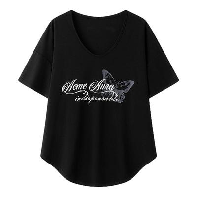 ACMEAURA字母蝴蝶印花T恤