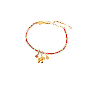 「马上有钱花」手链女纯银S999小众本命年小马红绳手饰2026年新款