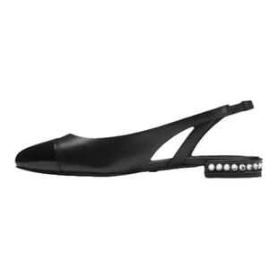 SW CRYSTAL SLINGBACK 春夏时尚水晶露跟平底鞋浅口芭蕾舞单鞋女